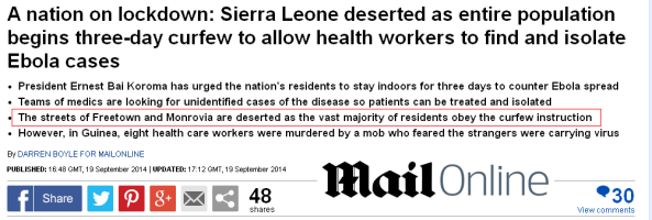 daily mail, fail, ebola, fraud, sierra leone, liberia, jfk medical center, monrovia
